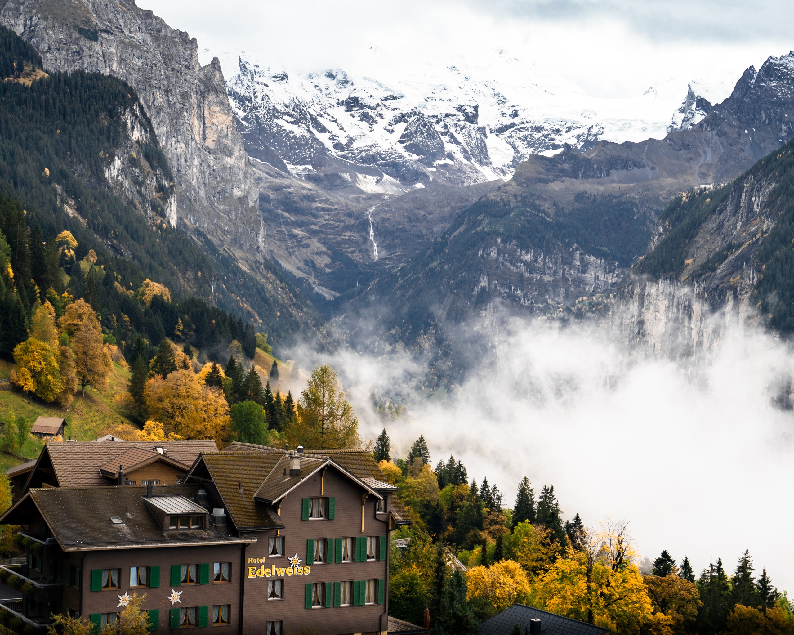 Autumn in Murren Switzerland